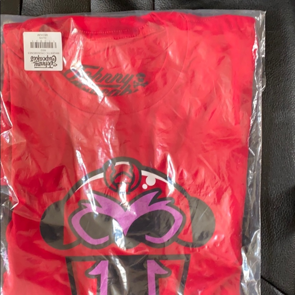 Brand new Johnny cupcakes magneto crossbones shirt